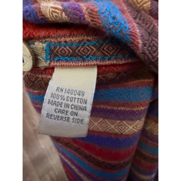 Territory Ahead Mens Short Sleeve Striped Button Up Shirt Colorful - Picture 3 of 4